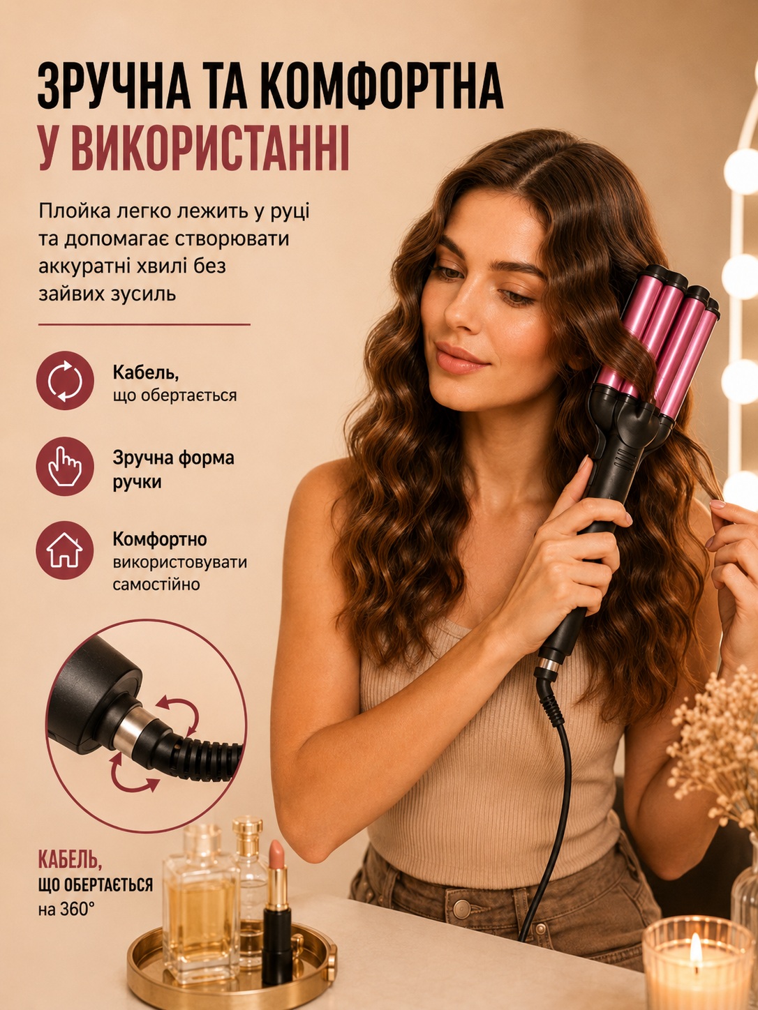 Зручне використання плойки